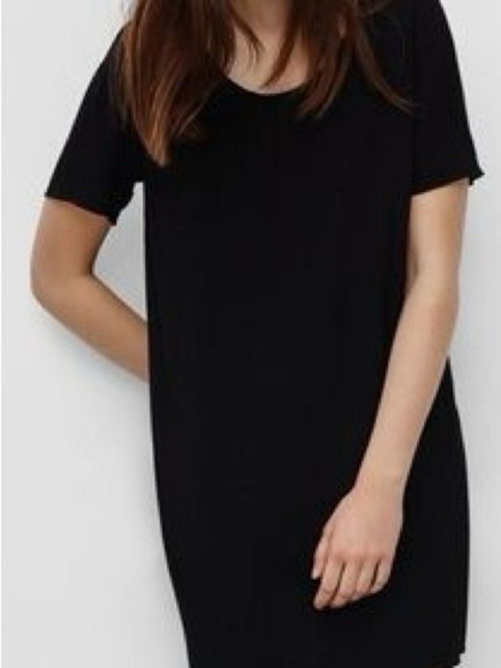 Wilfred|Aritzia Formal Open-Back Short Sleeve Loose Fit Shirt Mini-Dress Sz XXS
